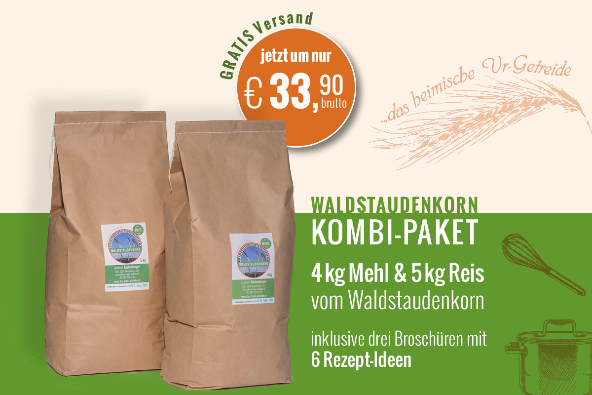 Waldstaudekorn Mehl und Reis im Kombi-Paket Waldstaudekorn Mehl und Reis im Kombi-Paket kaufen
