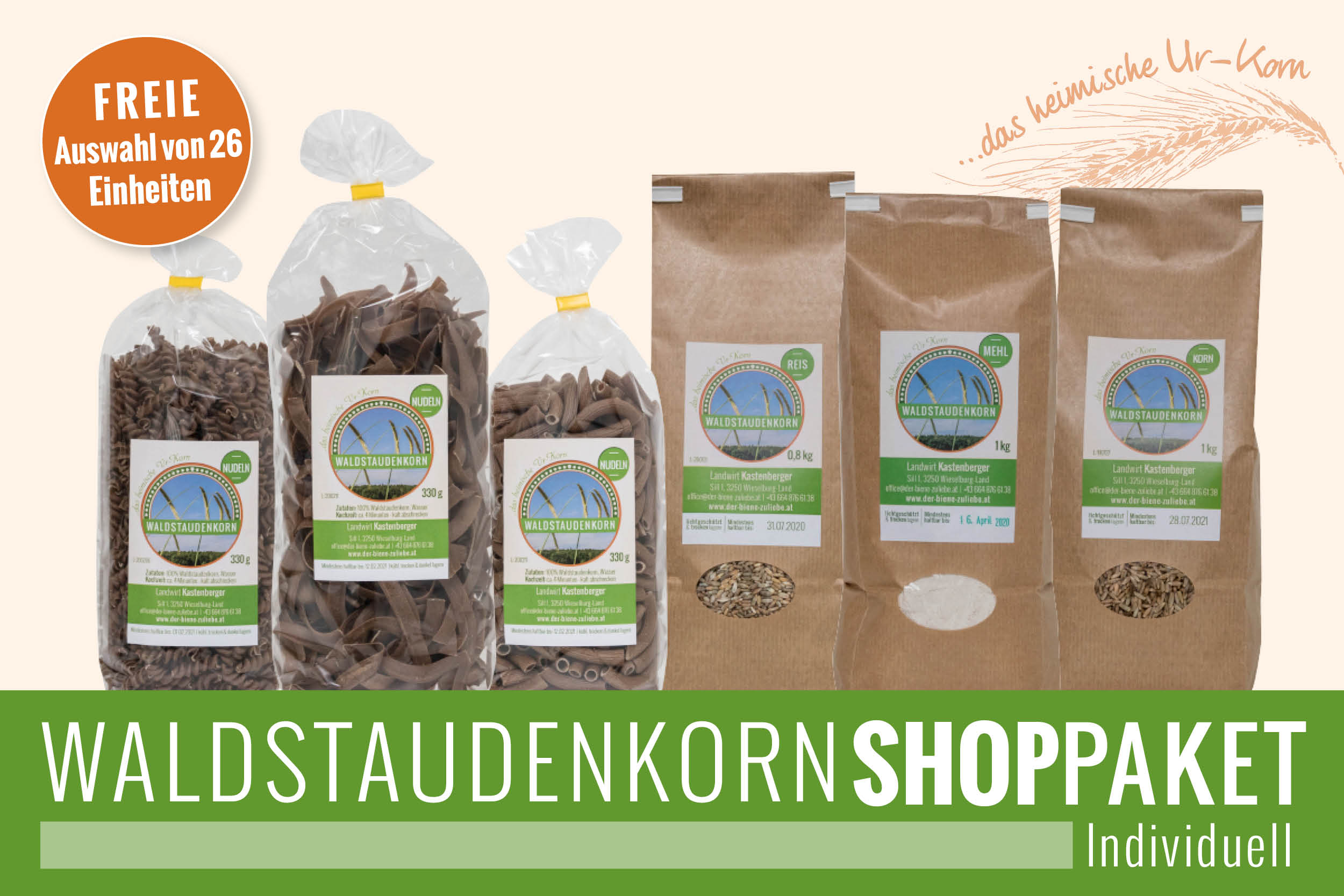 Waldstaudenkorn SHOP-Paket Individuell