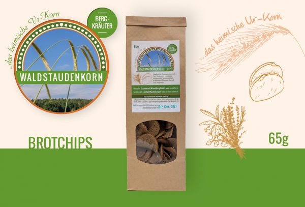 Waldstaudenkorn Brotchips Bergkräuter