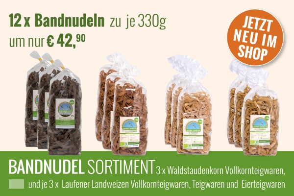 Bandnudel Sortiment im Paket