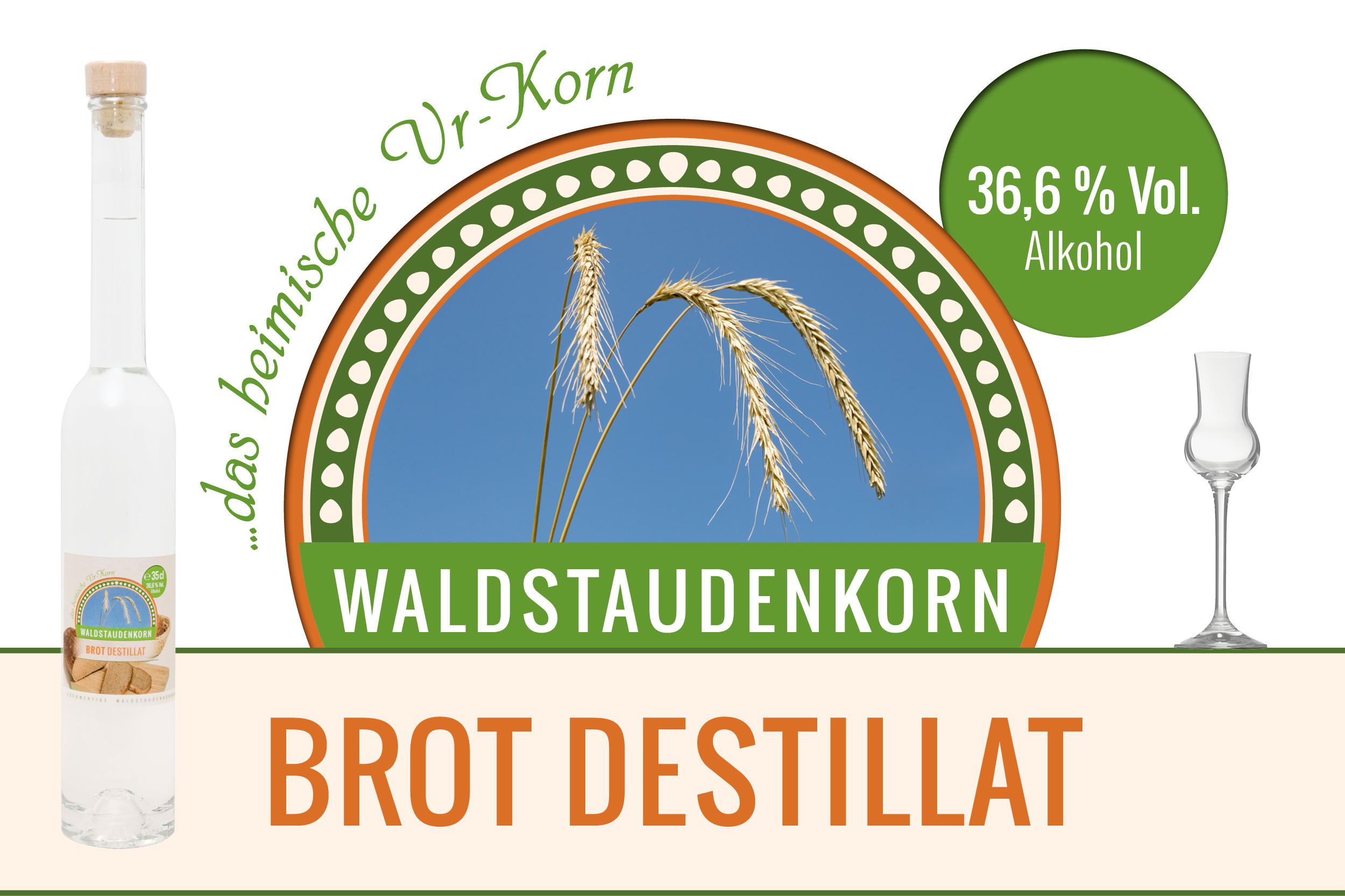 Waldstaudenkorn Brot Destillat