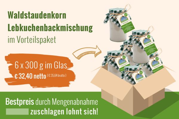6x300g Waldstaudenkorn LEBKUCHENBACKMISCHUNG im Glas – Bild 2