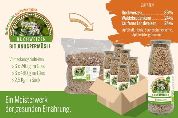 Bio Buchweizen KNUSPERMÜSLI - Der Biene zuliebe
