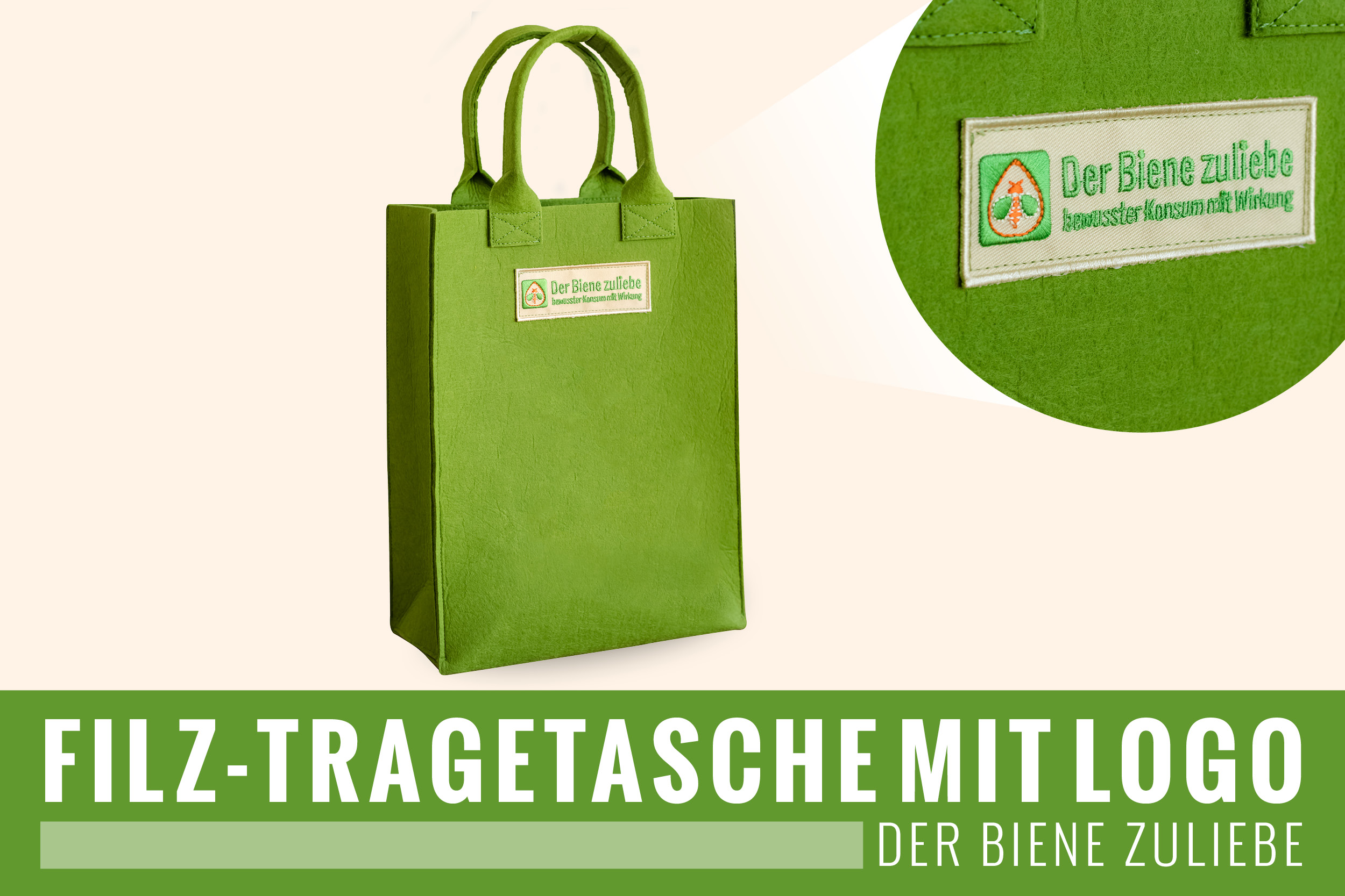 Geschenktasche Der Biene zuliebe (grün)