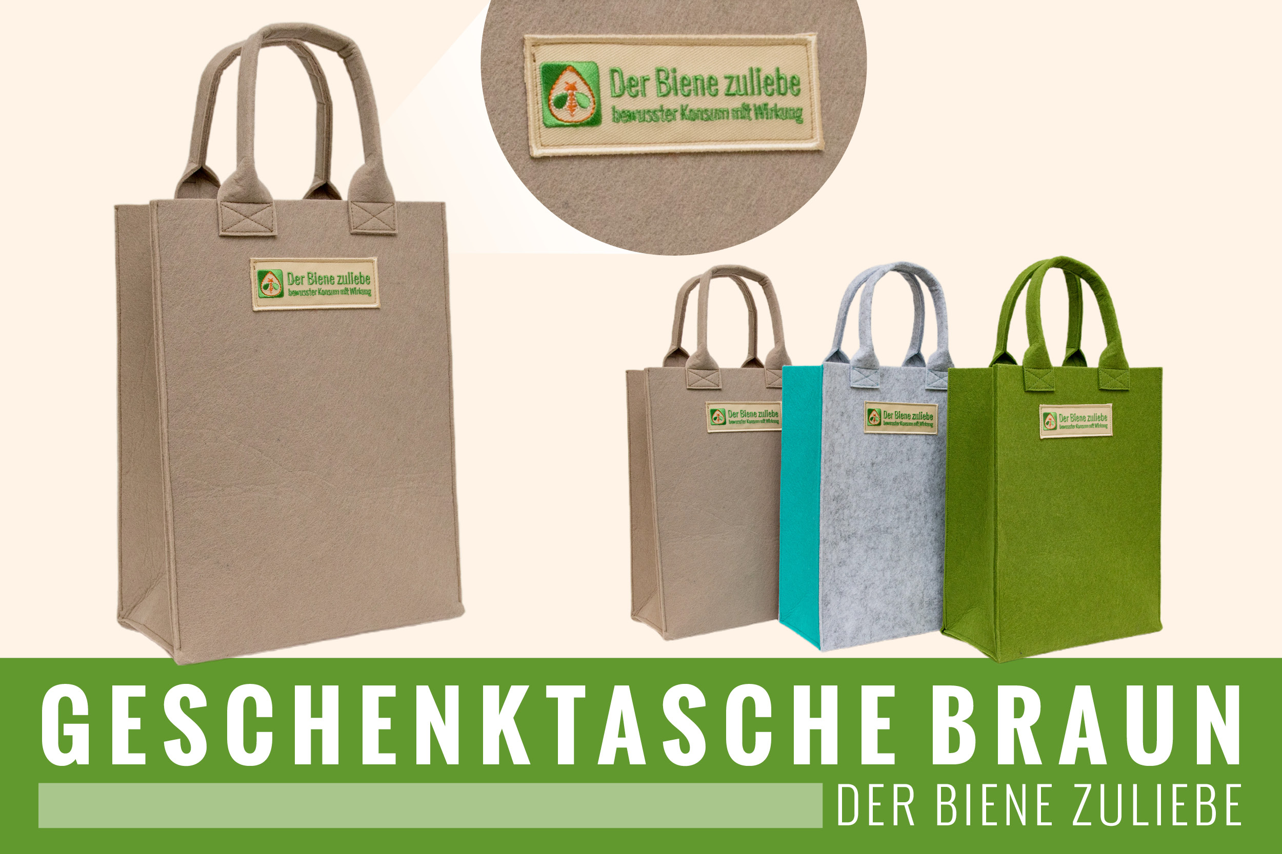 Geschenktasche Der Biene zuliebe (braun)